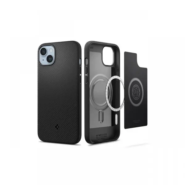 Husa iPhone 14 Plus Spigen Mag Armor MagSafe Matte Black