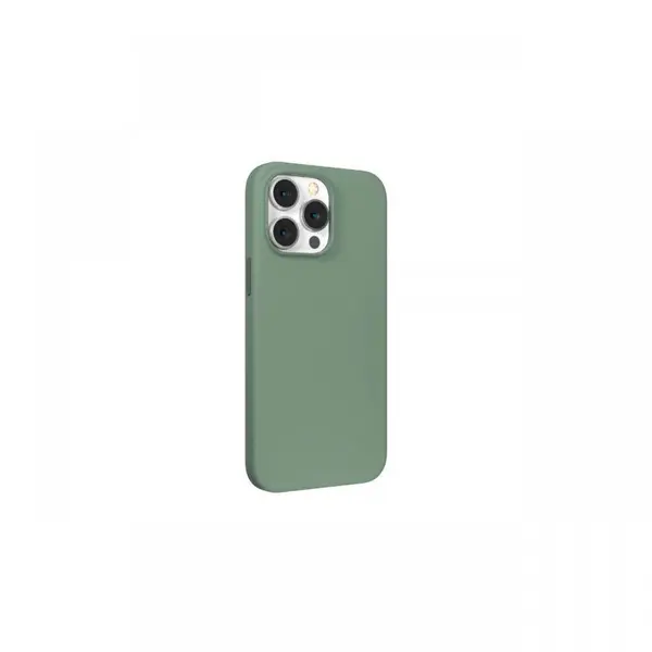 Husa iPhone 14 Pro Devia Nature Series Silicone Magnetic Light Green