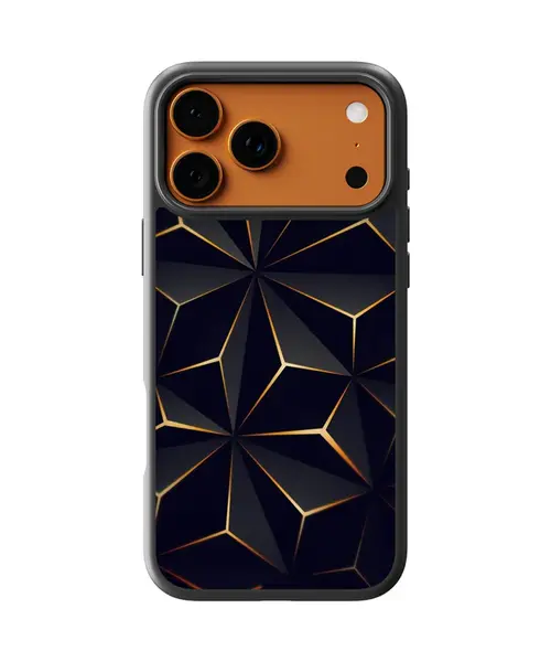 Husa Low Poly Gold Apple iPhone Impact Ultra - iPhone 17 Pro Max