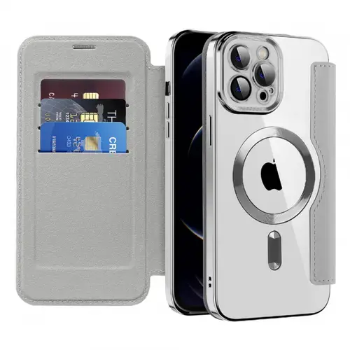 Husa MagSafe pentru Apple iPhone 12 Pro Max, Techsuit, SmartMag Book
