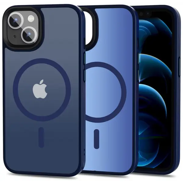 Husa MagSafe pentru Apple iPhone 13, Tech-Protect, Magmat, Bleumarin