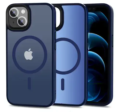 Husa MagSafe pentru Apple iPhone 13, Tech-Protect, Magmat, Bleumarin