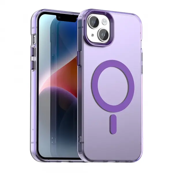 Husa MagSafe pentru Apple iPhone 13, Techsuit, CandyCase, Mov