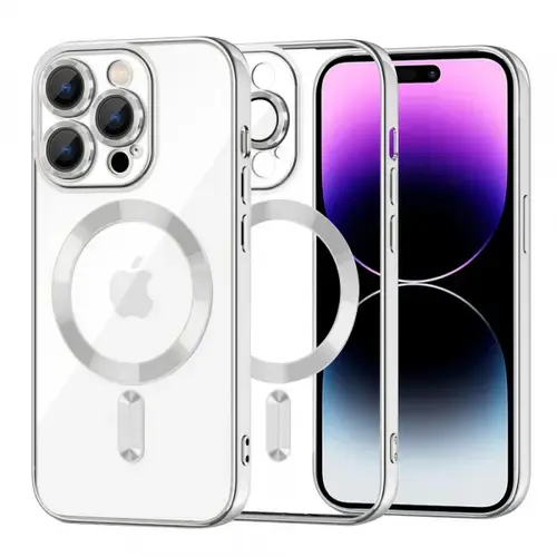 Husa MagSafe pentru Apple iPhone 14 Pro Max, Techsuit, Luxury Crystal