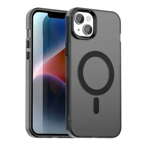 Husa MagSafe pentru Apple iPhone 14, Techsuit, CandyCase, Neagra