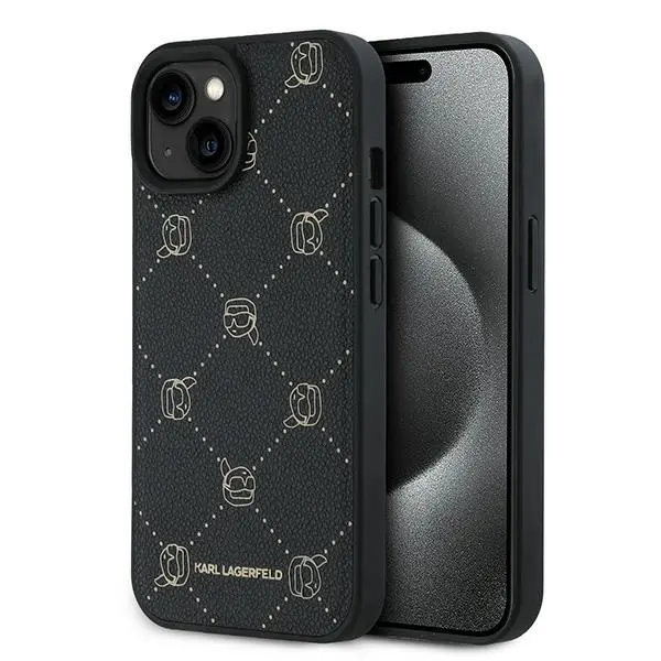 Husa MagSafe pentru Apple iPhone 15 Plus, Karl Lagerfeld, Karl's Head, Neagra