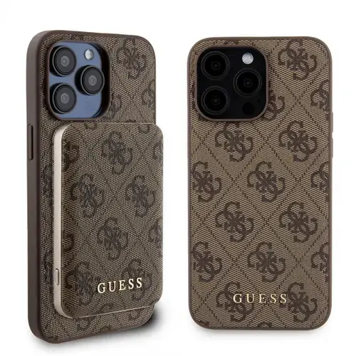 Husa MagSafe pentru Apple iPhone 15 Pro Max, Guess, Powerbank 4G Metal Logo