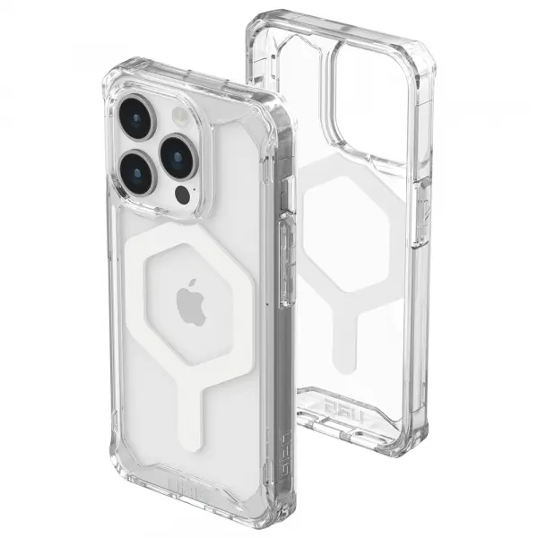 Husa MagSafe pentru Apple iPhone 15 Pro, Urban Armor Gear, Plyo, Alba
