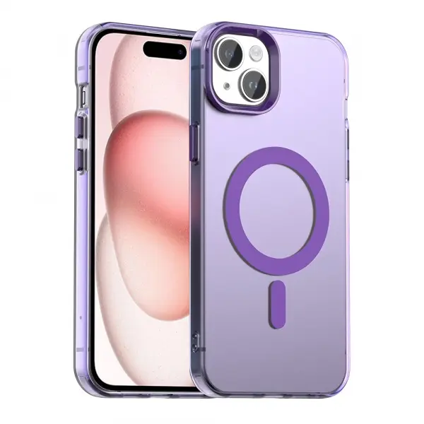 Husa MagSafe pentru Apple iPhone 15, Techsuit, CandyCase, Mov