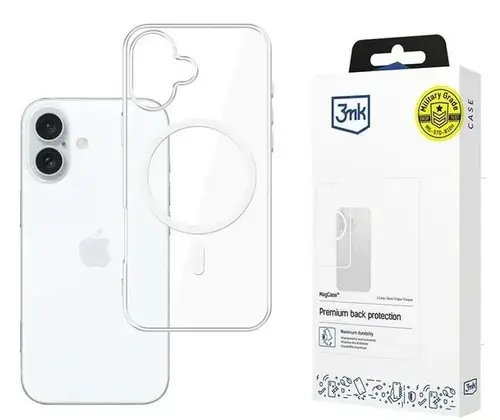 Husa MagSafe pentru Apple iPhone 16, 3MK, MagCase, Transparenta