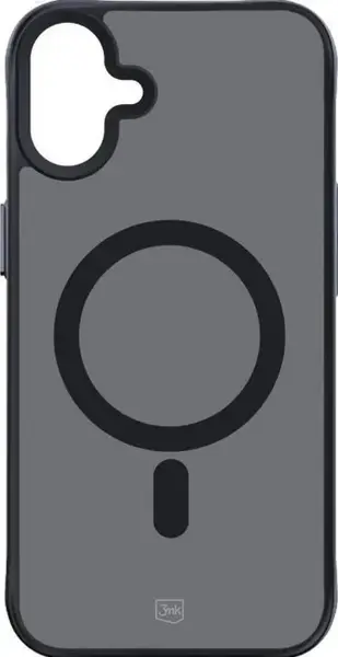 Husa MagSafe pentru Apple iPhone 16, 3MK, Smoke MagCase, Neagra