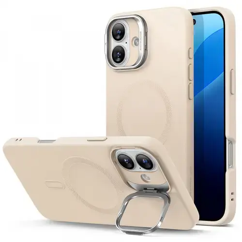 Husa MagSafe pentru Apple iPhone 16 Plus, ESR, Cloud Soft Kickstand, Crem