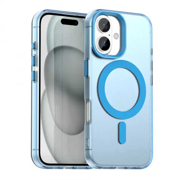 Husa MagSafe pentru Apple iPhone 16 Plus, Techsuit, CandyCase, Albastra