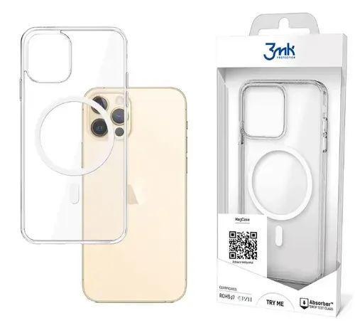 Husa MagSafe pentru Apple iPhone 16 Pro, 3MK, MagCase, Transparenta
