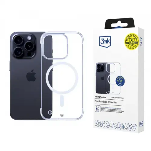 Husa MagSafe pentru Apple iPhone 16 Pro Max, 3MK, Just20g, Transparenta