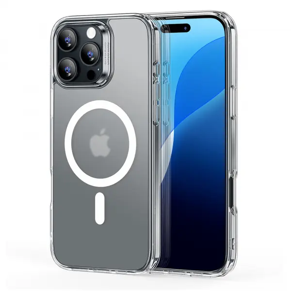 Husa MagSafe pentru Apple iPhone 16 Pro Max, ESR, Classic Hybrid, Transparenta Satinata