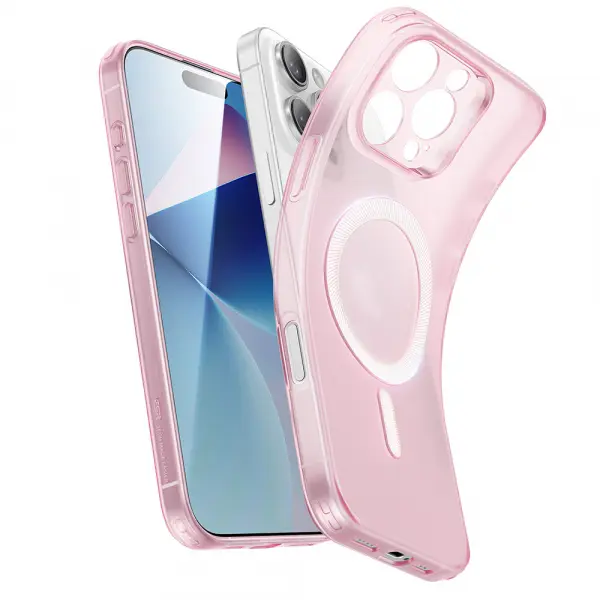 Husa MagSafe pentru Apple iPhone 16 Pro Max, ESR, Zero, Roz Satinata