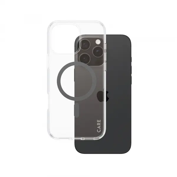 Husa MagSafe pentru Apple iPhone 16 Pro Max, PanzerGlass, Care Urban Combat, Transparenta Neagra