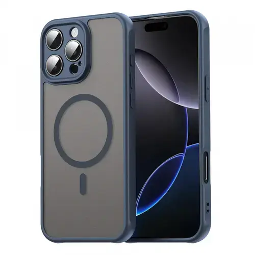 Husa MagSafe pentru Apple iPhone 16 Pro Max, Techsuit, HaloFrost II, Bleumarin
