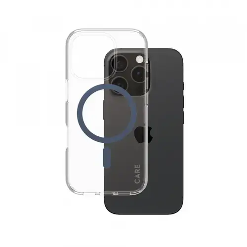 Husa MagSafe pentru Apple iPhone 16 Pro, PanzerGlass, Care Urban Combat, Transparenta Albastra