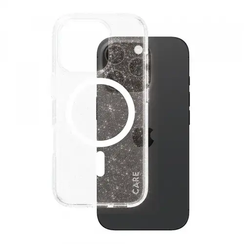 Husa MagSafe pentru Apple iPhone 16 Pro, PanzerGlass, Care Urban Combat Star Lit, Transparenta Alba
