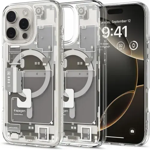 Husa MagSafe pentru Apple iPhone 16 Pro, Spigen, Ultra Hybrid Zero One, Bej