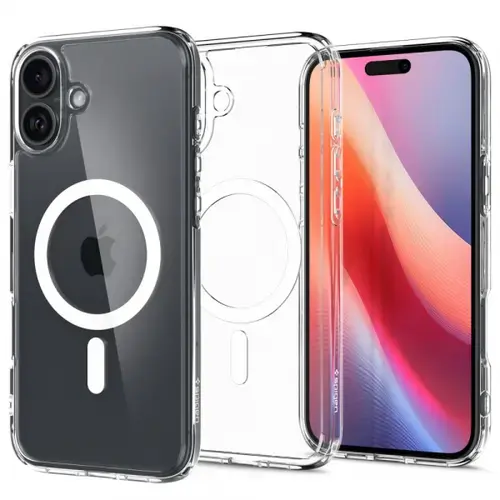 Husa MagSafe pentru Apple iPhone 16, Spigen, Ultra Hybrid, Alba
