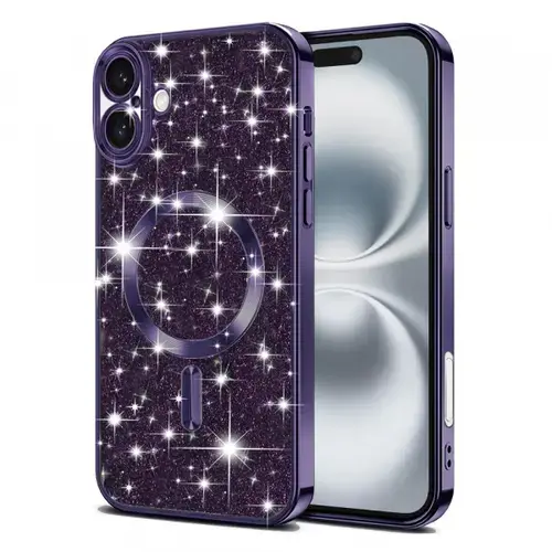 Husa MagSafe pentru Apple iPhone 16, Techsuit, Luxury Glitter