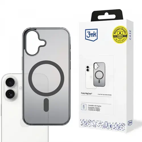 Husa MagSafe pentru Apple iPhone 17, 3MK, Frosty MagCase, Neagra