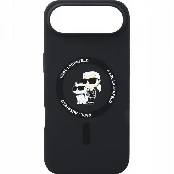 Husa MagSafe pentru Apple iPhone 17 Air, Karl Lagerfeld, Ring Karl & Choupette, Neagra