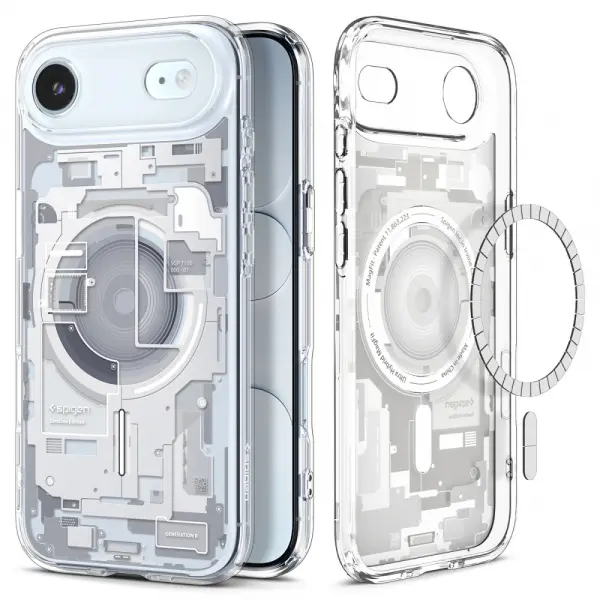 Husa MagSafe pentru Apple iPhone 17 Air, Spigen, Ultra Hybrid Zero One, Alba ACS10318