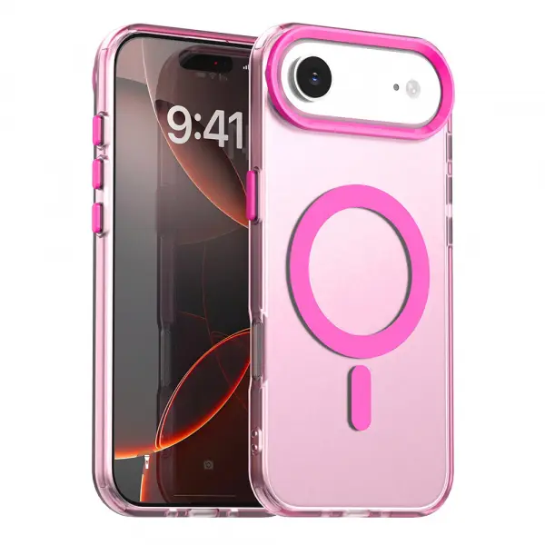 Husa MagSafe pentru Apple iPhone 17 Air, Techsuit, CandyCase, Roz