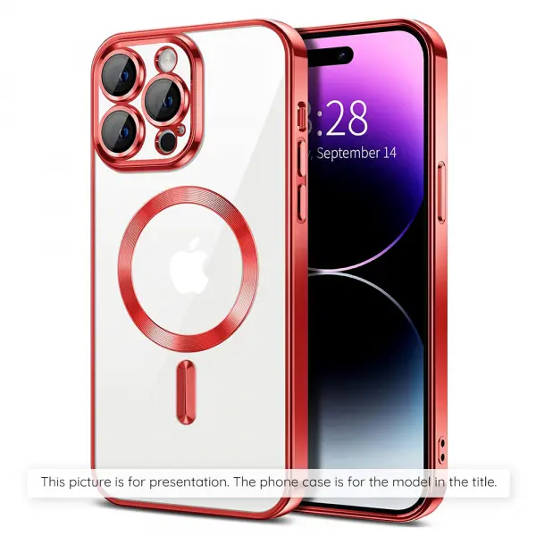 Husa MagSafe pentru Apple iPhone 17 Air, Techsuit, Luxury Crystal, Rosie