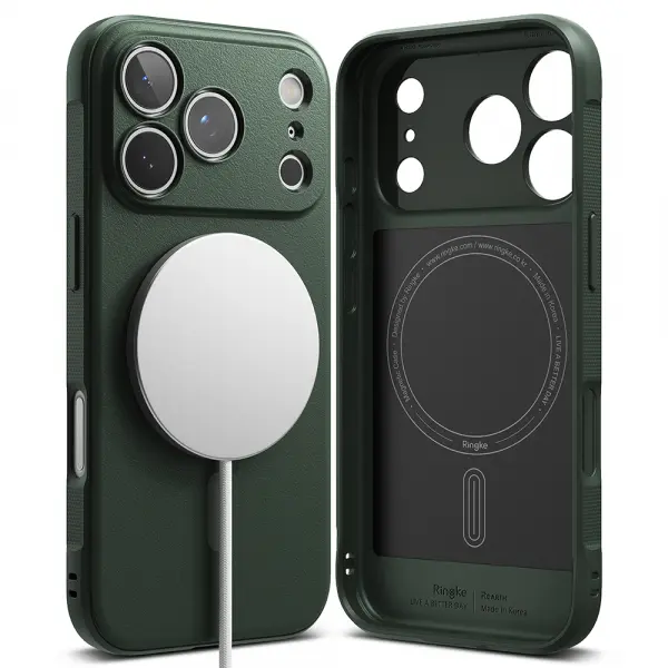 Husa MagSafe pentru Apple iPhone 17 Pro Max, Ringke, Onyx, Verde Inchis