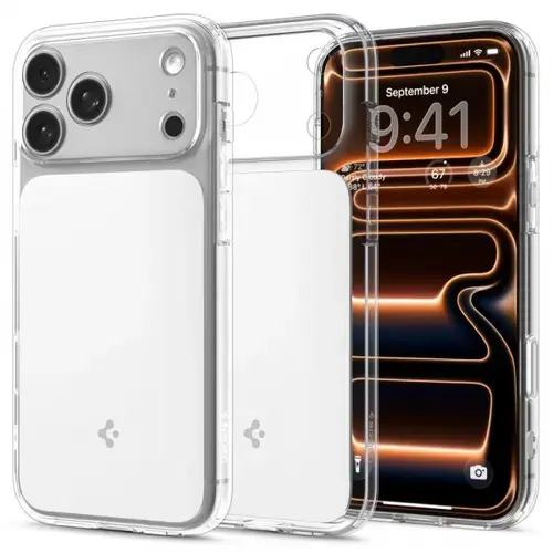 Husa MagSafe pentru Apple iPhone 17 Pro Max, Spigen, Ultra Hybrid T, Alba