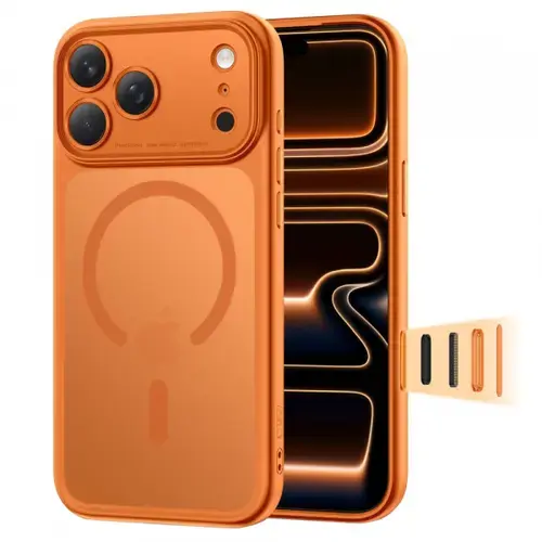 Husa MagSafe pentru Apple iPhone 17 Pro Max, Tech-Protect, MagPeak, Portocalie