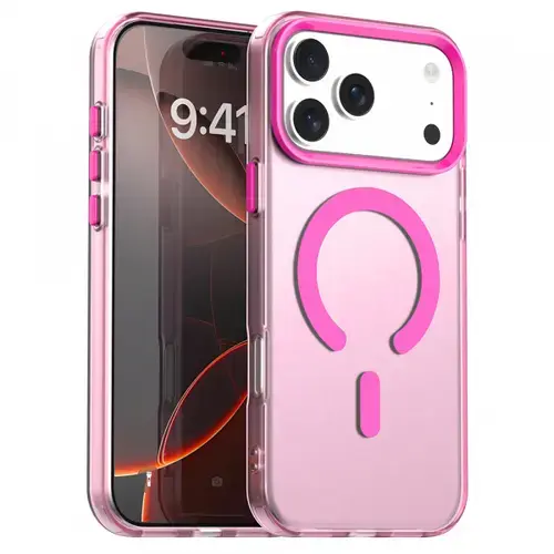 Husa MagSafe pentru Apple iPhone 17 Pro Max, Techsuit, CandyCase, Roz