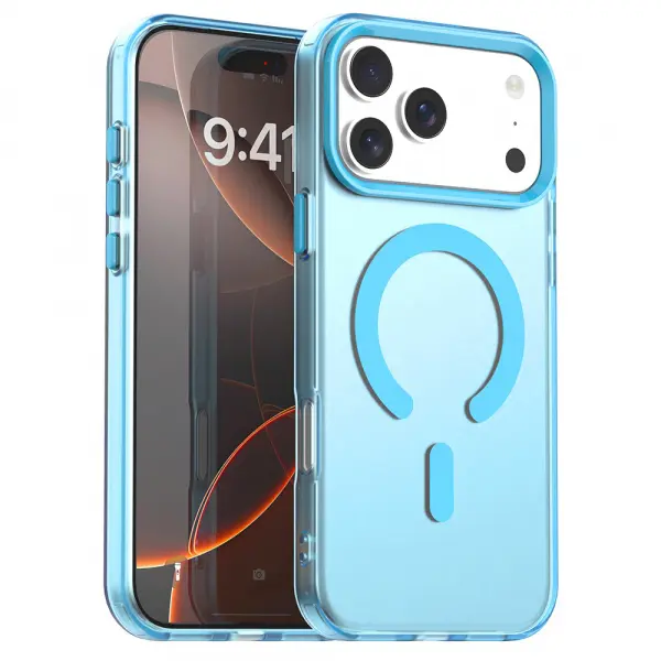 Husa MagSafe pentru Apple iPhone 17 Pro Max, Techsuit, CandyCase, Albastra