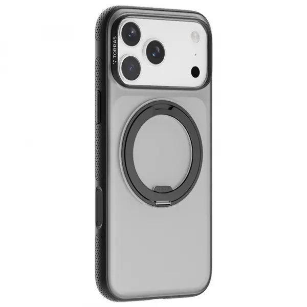 Husa MagSafe pentru Apple iPhone 17 Pro Max, Torras, Ostand R Fitness, Neagra