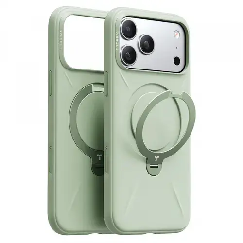 Husa MagSafe pentru Apple iPhone 17 Pro Max, Torras, QPRO Silicone, Verde Matcha