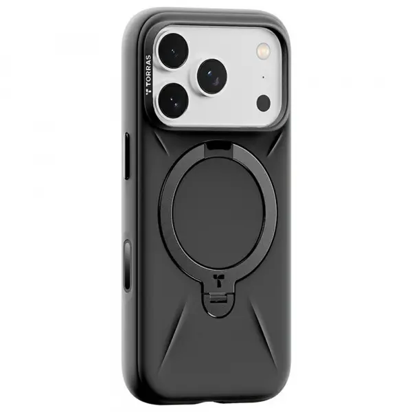 Husa MagSafe pentru Apple iPhone 17 Pro Max, Torras, QPRO Silicone, Neagra
