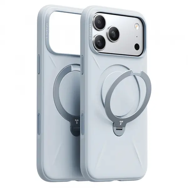 Husa MagSafe pentru Apple iPhone 17 Pro Max, Torras, QPRO Silicone, Albastra Deschis