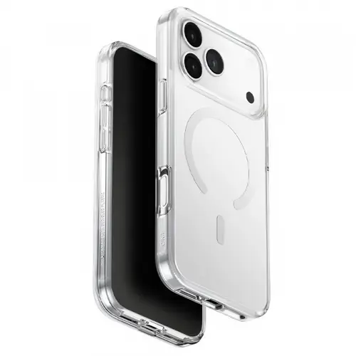 Husa MagSafe pentru Apple iPhone 17 Pro Max, UNIQ, Clario MagClick, Transparenta