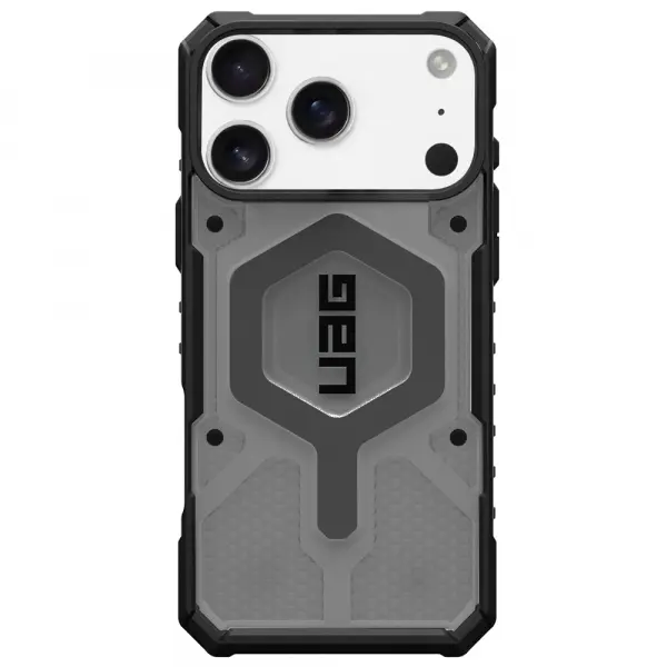Husa MagSafe pentru Apple iPhone 17 Pro Max, Urban Armor Gear, Pathfinder Clear, Gri