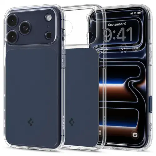 Husa MagSafe pentru Apple iPhone 17 Pro, Spigen, Ultra Hybrid T, Albastra Mata