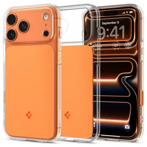 Husa MagSafe pentru Apple iPhone 17 Pro, Spigen, Ultra Hybrid T, Portocalie