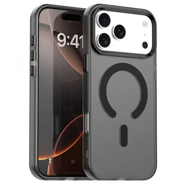 Husa MagSafe pentru Apple iPhone 17 Pro, Techsuit, CandyCase, Neagra