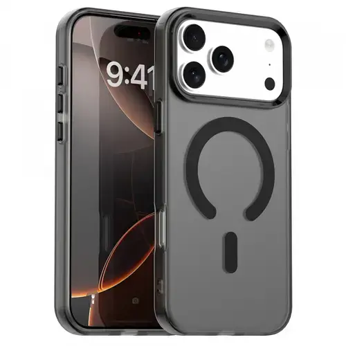 Husa MagSafe pentru Apple iPhone 17 Pro, Techsuit, CandyCase, Neagra