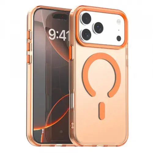 Husa MagSafe pentru Apple iPhone 17 Pro, Techsuit, CandyCase, Portocalie