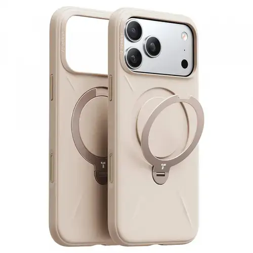 Husa MagSafe pentru Apple iPhone 17 Pro, Torras, QPRO Silicone, Aurie